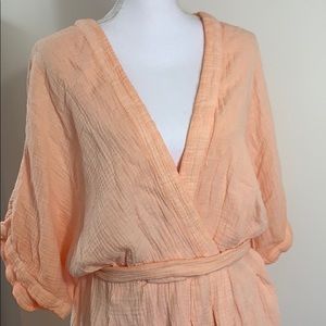 FREE PEOPLE CORAL MINI DRESS